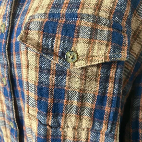 Cleo + Wolf Woman's Breezy Springs Plaid Print Flannel Shirt- Size M - Picture 9 of 13